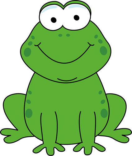 Cartoon Frog Clip Art - Animal Clipart (424x500), Png Download