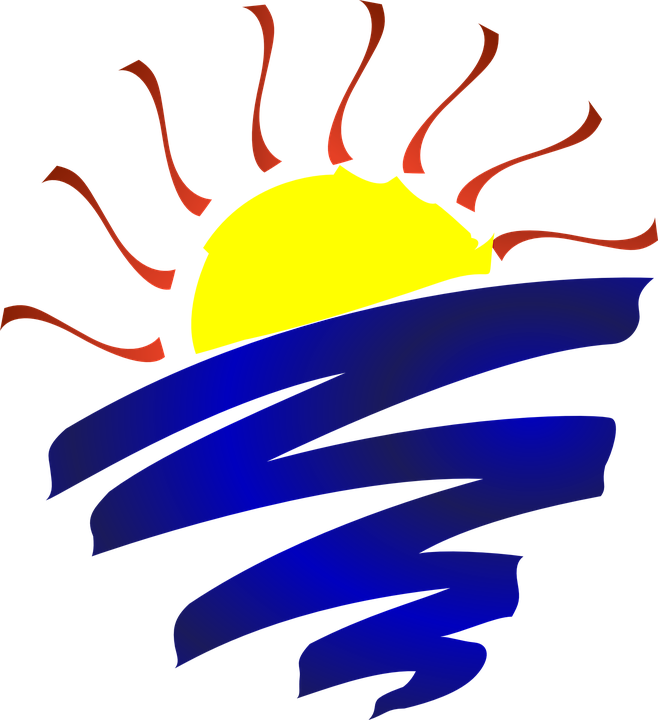 Sunset Clipart Rising Sun - Lake Sunset Clip Art (658x720), Png Download