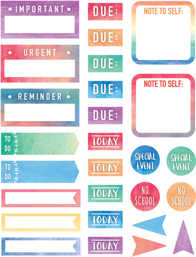 Tcr8975 Watercolor Planner Stickers Image - Planner Stickers (900x900), Png Download