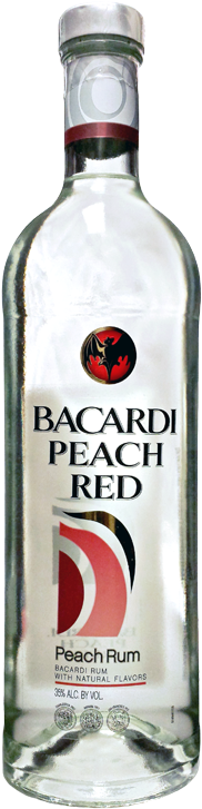 Hover Over Image To Zoom - Bacardi Rum Peach Red (450x800), Png Download