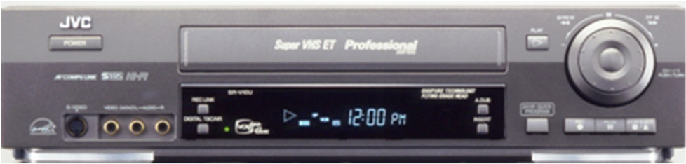 Jvc Sr V10u S Vhs Hi Fi Vcr - Jvc Sr V10u 4-head Vcr - Black (1024x922), Png Download