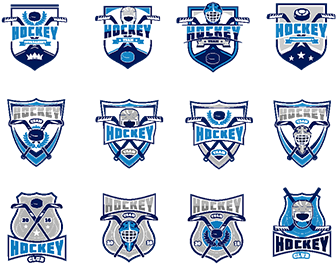 Vector Set Of Ice Hockey Badges, Stickers, Emblems, - Vector Graphics (360x360), Png Download