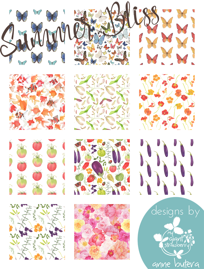 Fabric Design, Watercolor Fabric Design, Summer Bliss, - Не Загружается Launch X431 Diagun (710x936), Png Download