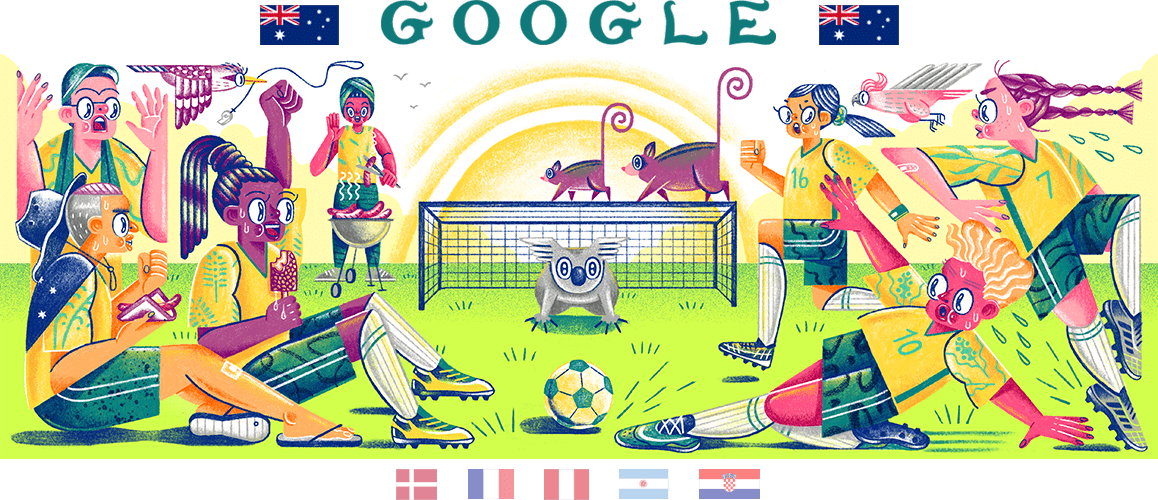 Google Doodle World Cup 2018 (1158x500), Png Download