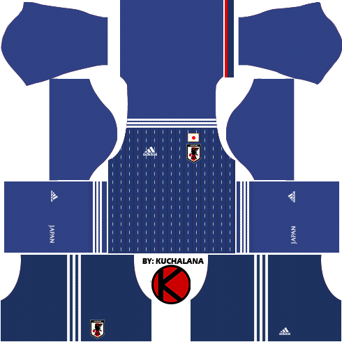 Japan 2018 World Cup Kits - Kits Maroc Dream League Soccer 2018 (490x490), Png Download