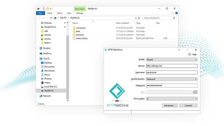 Map Remote Servers To Local Virtual Drives (745x420), Png Download