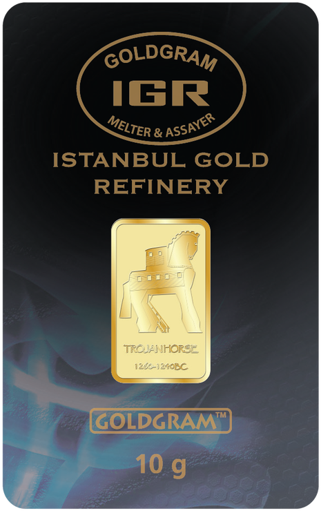 Special Edition 24k Trojan Horse Minted Bar * Gift (516x800), Png Download