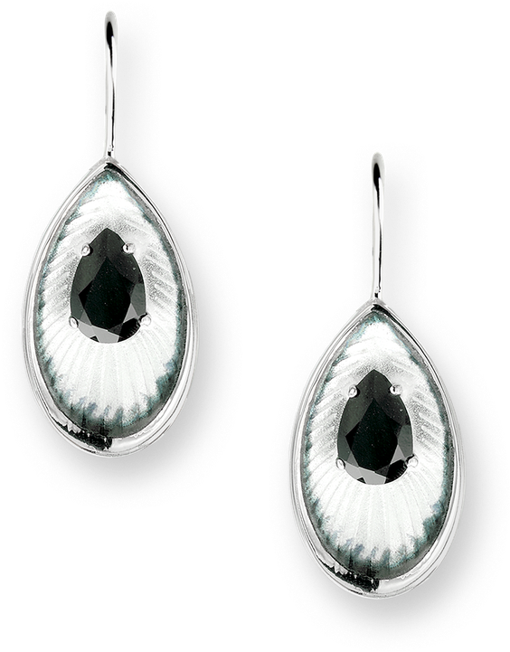 Nicole Barr Designs Sterling Silver Teardrop Wire Earrings-gray (800x800), Png Download