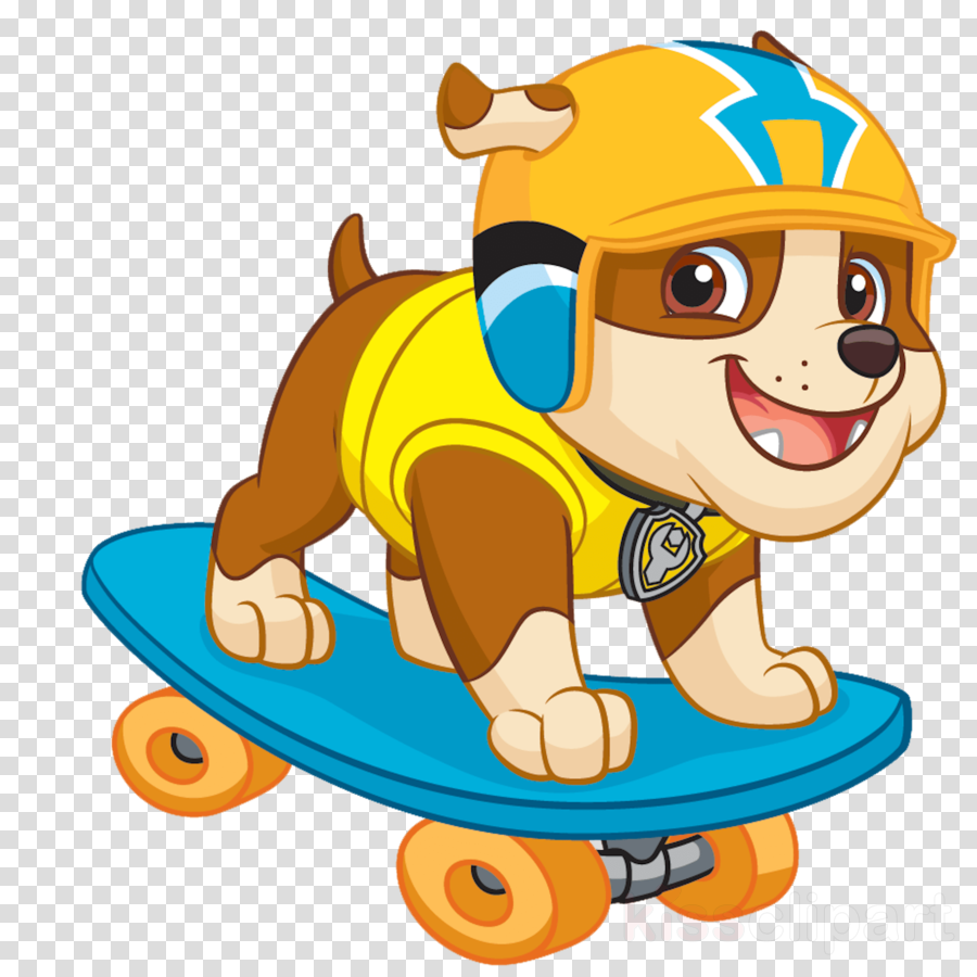 Paw Patrol Rubble And Marshall Skateboard Clipart Skateboard (900x900), Png Download
