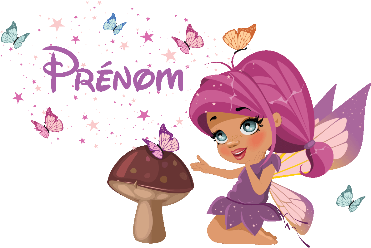 Sticker Prenom Personnalise Fee Des Bois Ambiance Sticker (1200x1200), Png Download