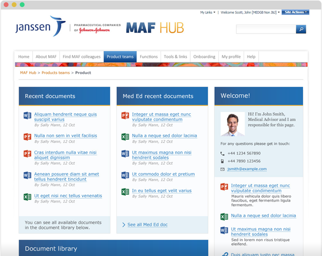 Medical Affairs Sharepoint Intranet (979x555), Png Download