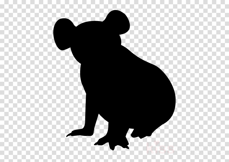 Australian Animal Silhouettes Clipart Koala Australia (900x640), Png Download
