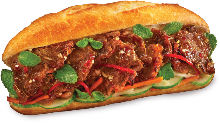 A Vietnamese Icon Crispy Crusty Baguette Filled With (800x800), Png Download