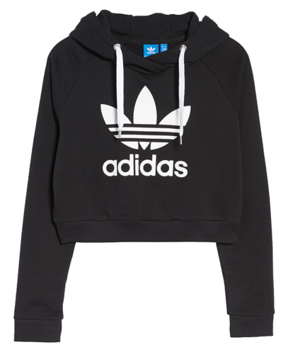 Adidas Trefoil Logo Crop Hoodie (728x489), Png Download