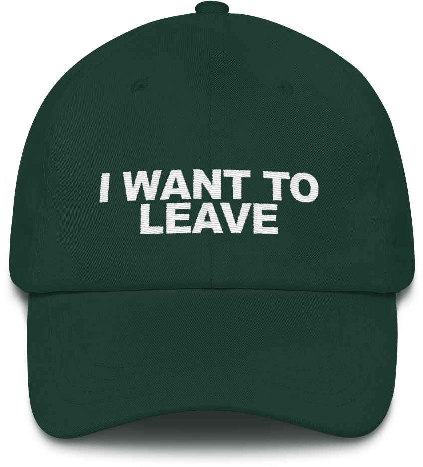 I Want To Leave Hat Cap Embroidered X-files Geek Nerd (1000x1000), Png Download
