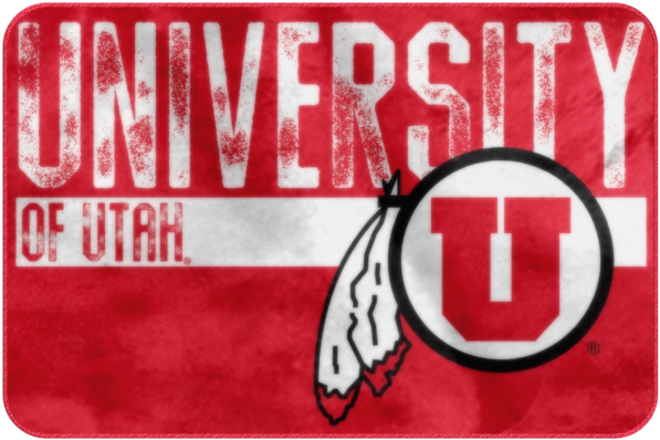 Utah Utes Foam Rug Bathroom Mat "worn (640x640), Png Download