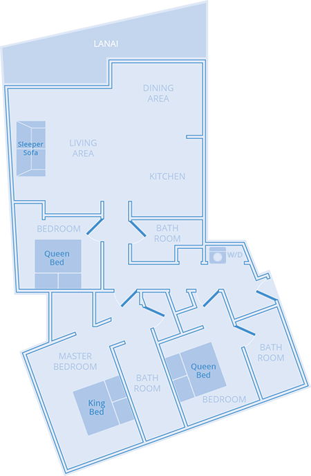 3 Bedroom, 3 Bath Condo Rental (450x688), Png Download