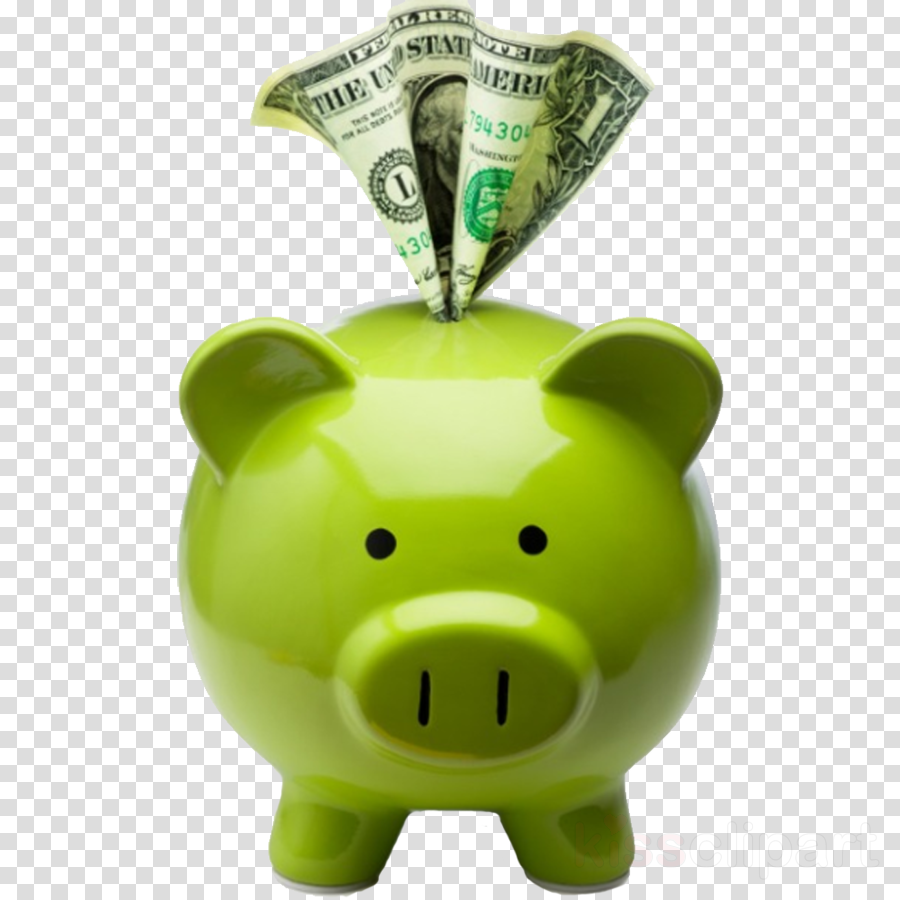 Green Piggy Bank Clipart Piggy Bank Saving (900x900), Png Download