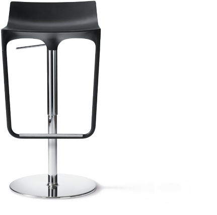 Macao Barstool Black, Base Chrome (600x600), Png Download