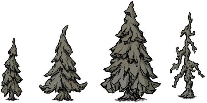 Petrified Stages Of Growth - Dont Starve Trees (695x359), Png Download
