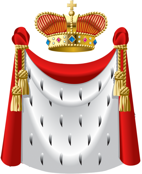 Digital Kings Robe Crown Art Red Kings Robe &amp - King Cape Png (506x600), Png Download