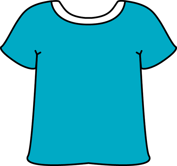 Clip Art Images Blue Tshirt White Collar - Clip Art Tshirt (600x562), Png Download