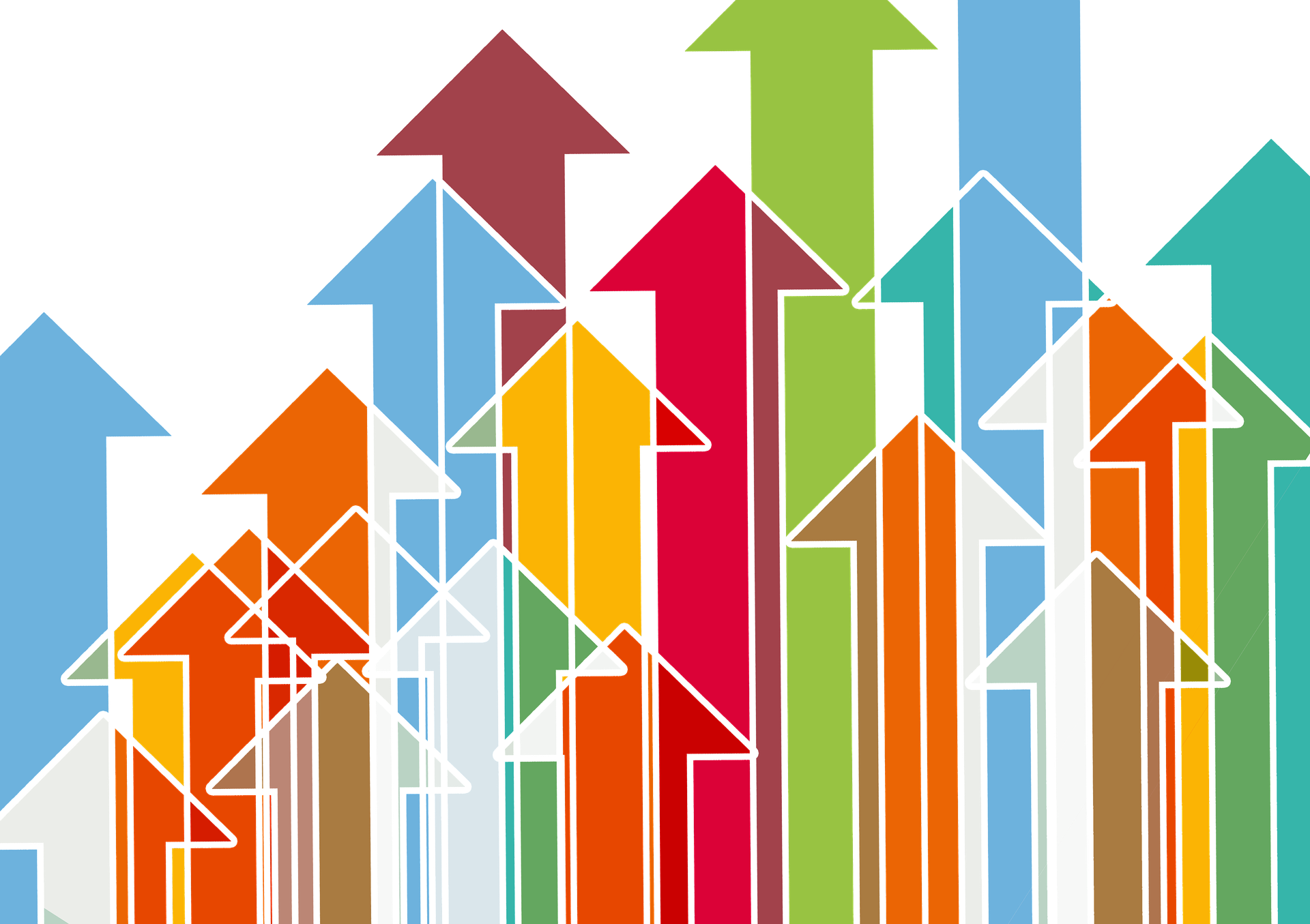 Growth - Growth Arrows (1920x1355), Png Download