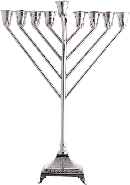 Close Chabad Rubin Menorah - Chanukah Menorah Chabad Png (585x778), Png Download