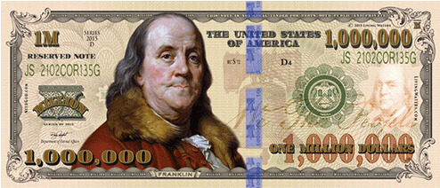 Million Dollar Bill Tract - 1 Million Dollar Bill Us (500x500), Png Download
