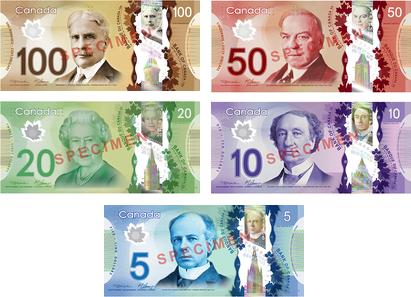 Canadian Frontier Banknotes Faces - Canadian Money 2014 (411x297), Png Download