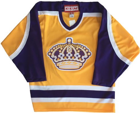 La Kings Heritage 1987 Queens Crown Jersey - Los Angeles Kings (500x667), Png Download