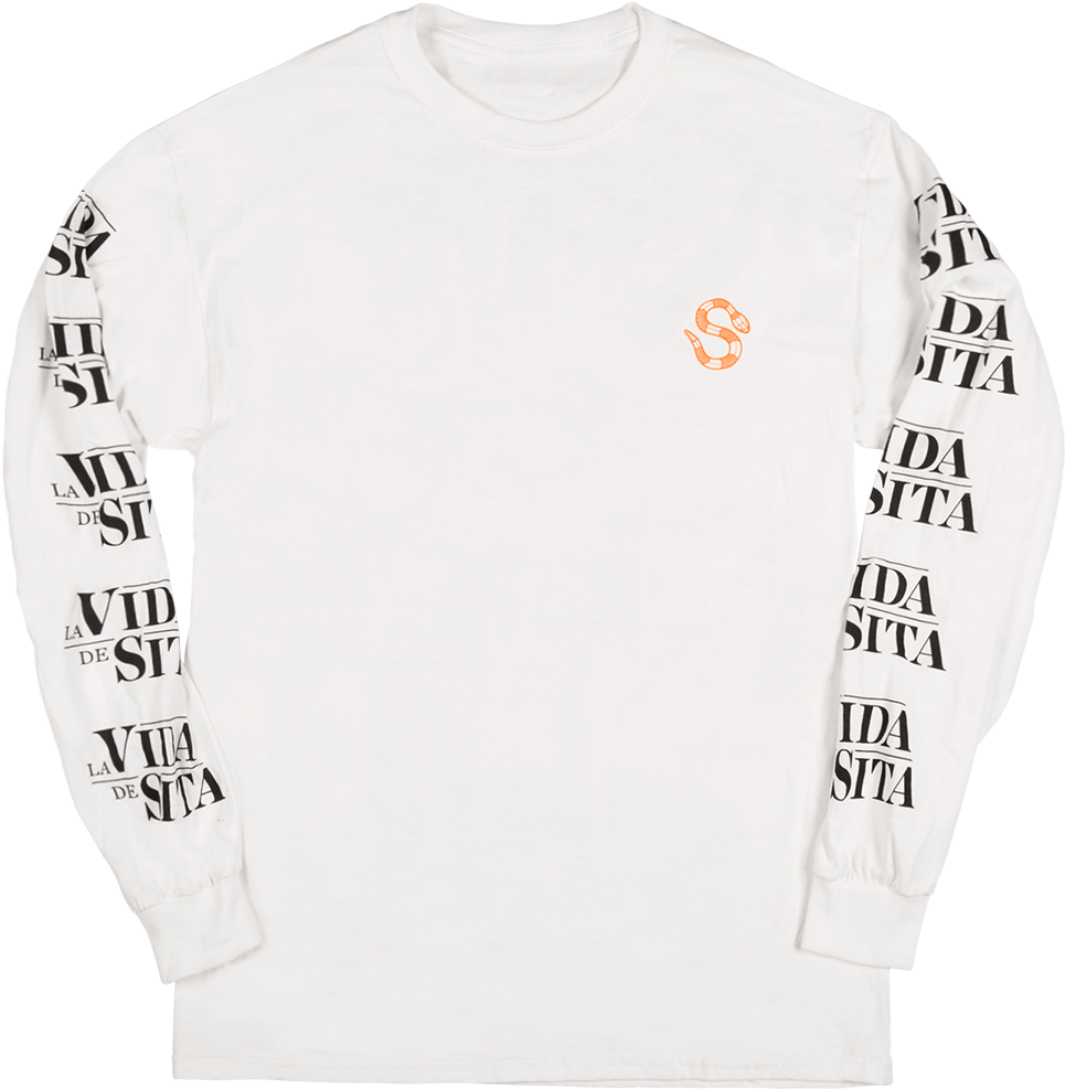 La Vida De Sita White T Shirt Long Sleeve Back Printed - Sita Abellan (1500x1500), Png Download