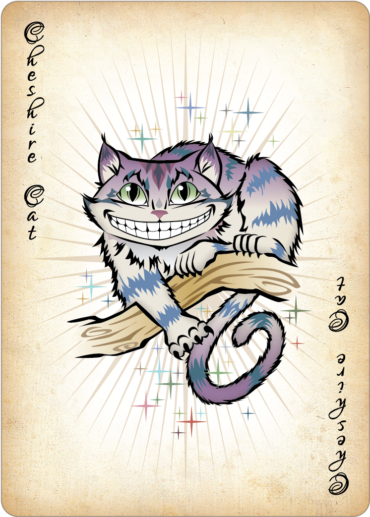 Cheshire Cat Joker Playing Card By Sketch - Cheshire Cat (815x1115), Png Download