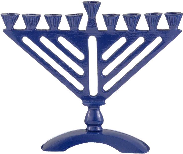 Rambam Style / Blue - A&m Judaica 59026 Chabad Style Mini Menorah44 ...