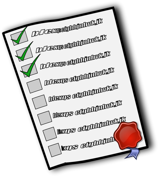 Check List Clipart Png (546x600), Png Download
