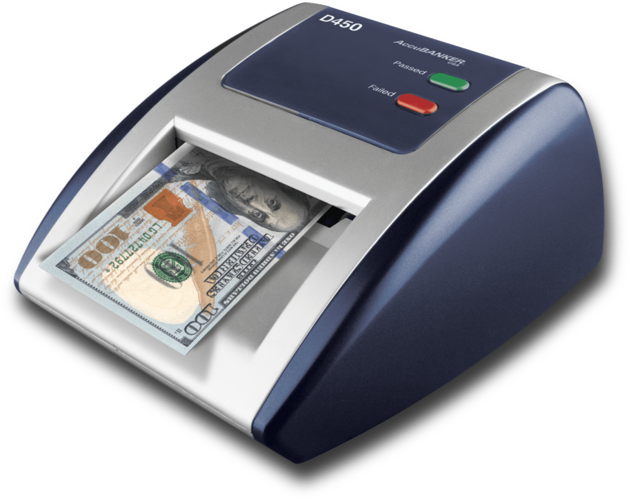Accubanker D450 Automatic Bill Detector (1200x901), Png Download