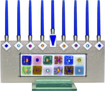 Menorah 12 Tribes - Beames Designs Twelve Tribes Menorah (480x384), Png Download