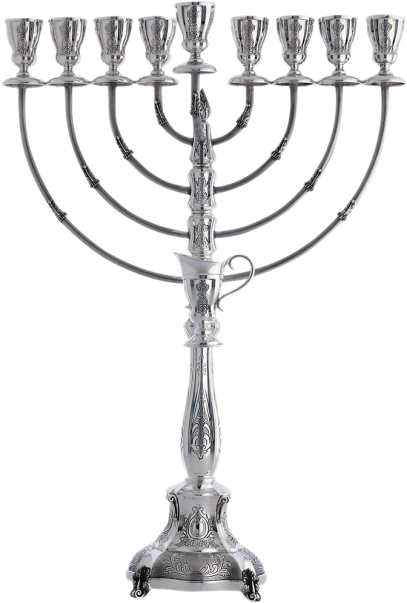 Close Balagio Silver Menorah - Menorah (585x778), Png Download
