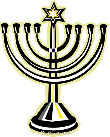 Menorah Royalty Free Vector Clip Art Illustration - תמונות חנוכה (386x480), Png Download