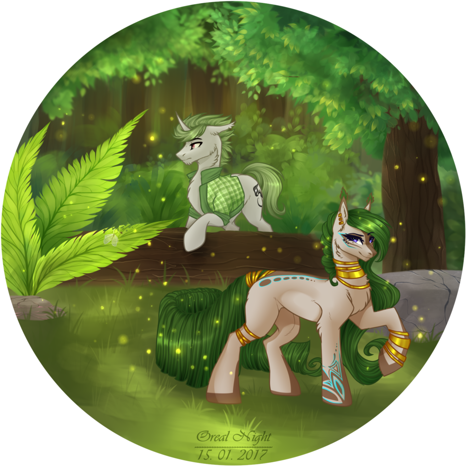 Orealnight, Forest, Jewelry, Oc, Oc Only, Pony, Safe, - Reveal The Image (1024x1024), Png Download