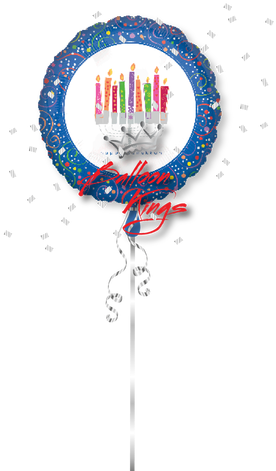 Happy Hanukkah Menorah - 18" Playful Menorah Balloon - Mylar Balloons Foil (417x500), Png Download