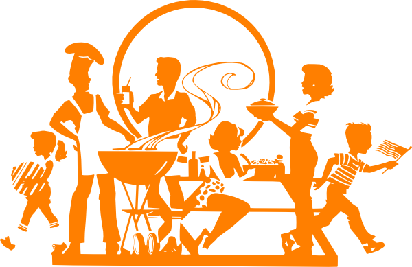 Family Bbq Clipart (600x389), Png Download