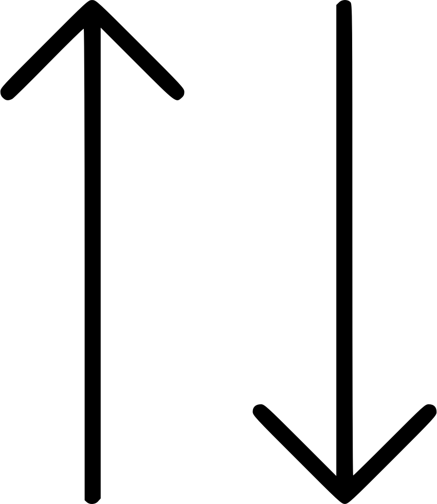 Change Arrow Scale Upside Down Comments - Upside Down Arrow Logo (850x980), Png Download