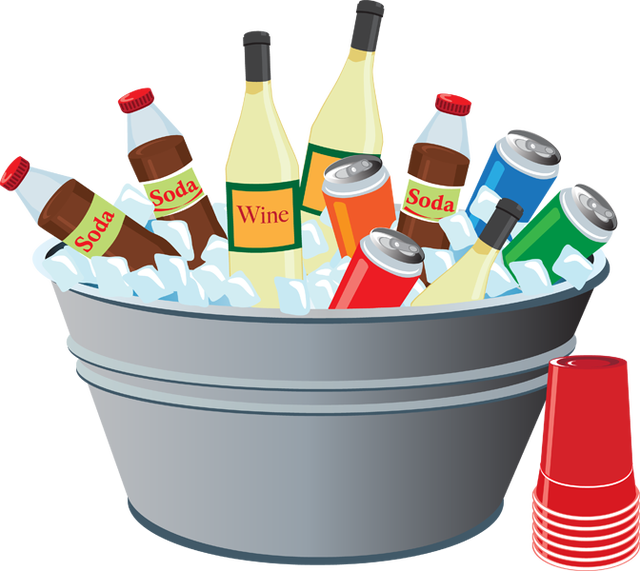 Picnic Clipart Barbecue Party - Drink Cooler Clip Art (640x571), Png Download