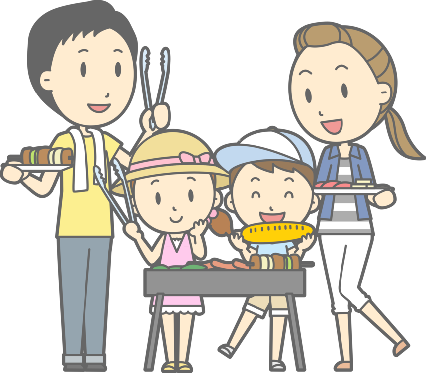 All Photo Png Clipart - Family Barbecuing Clipart (857x750), Png Download