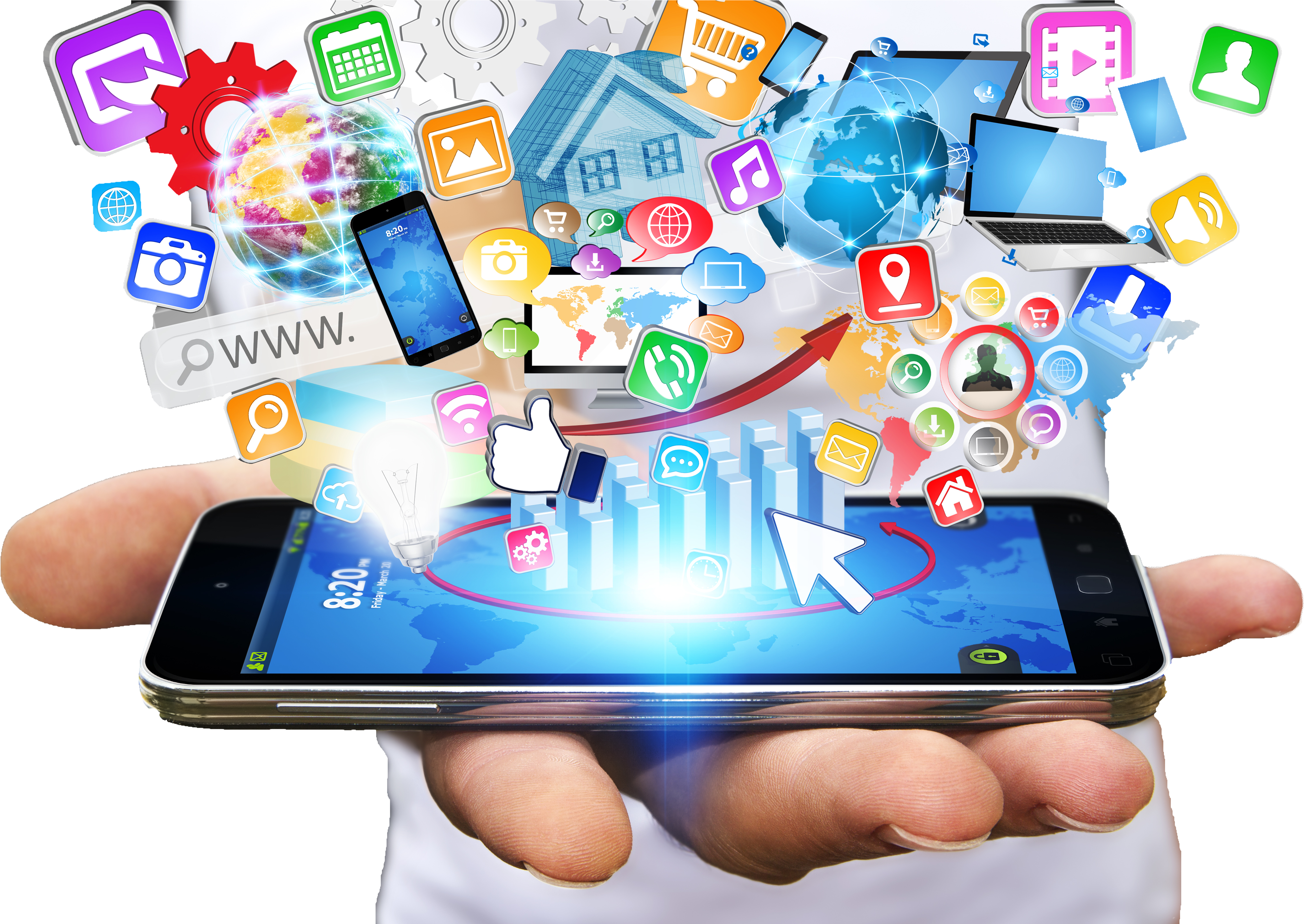 Digital Age Background Hd (4622x3197), Png Download