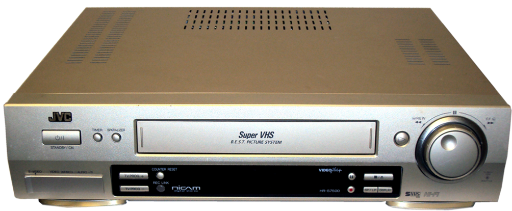 Jvc Hr S7500ek "pal" S Vhs / Vhs Video Cassette Recorder - Vhs (1024x1024), Png Download