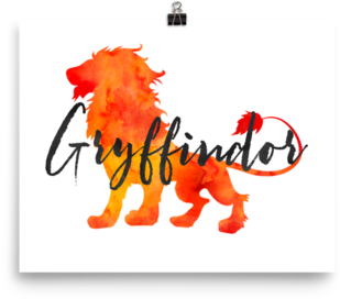Gryffindor Hogwarts House Pride Art Print - Hogwarts Houses Art (480x480), Png Download