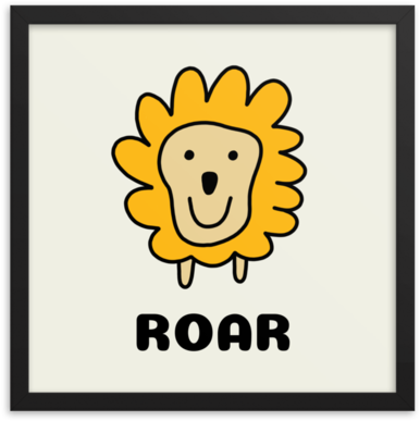 Lion Roar Framed Poster - Roar (580x580), Png Download