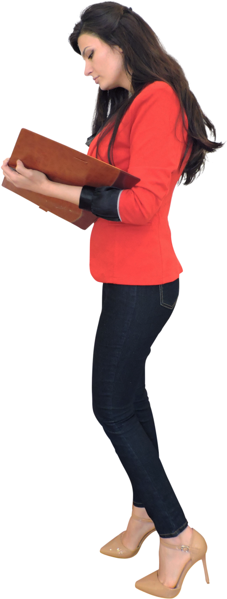 Office Businesswoman Dressed With Style - Office Cut Out People (491x1200), Png Download